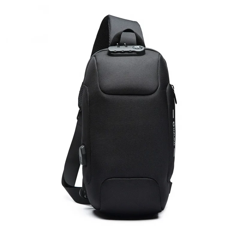 

New Wave Male Usb Anti-theft Chest Bag Casual Men's Shoulder Crossbody Bag Waterproof Oxford Cloth Business Computer Bag