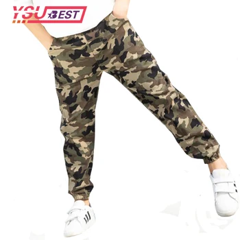 

2020 New Children's Pants Boy Camouflage Trousers Jogging Broek Drawstring Tooling Pants Baggy Pockets Boys Joggers Cargo Pants