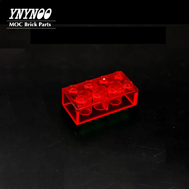 LEGO Transparent Red Brick 2 x 4 (3001)
