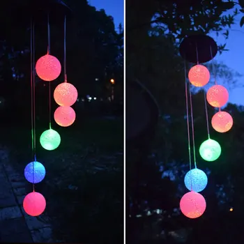 

Lights String Wind Bell Light Wind Chime Light Solar Lights Waterproof Garden Fashion Sun Flower Creative
