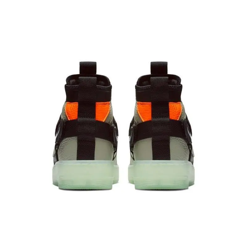 NIKE AIR FORCE 1 UTILITY MID AF1 Мужская обувь для скейтбординга черный зеленый анти-скользкие удобные Новое поступление кроссовки# AQ9758-300