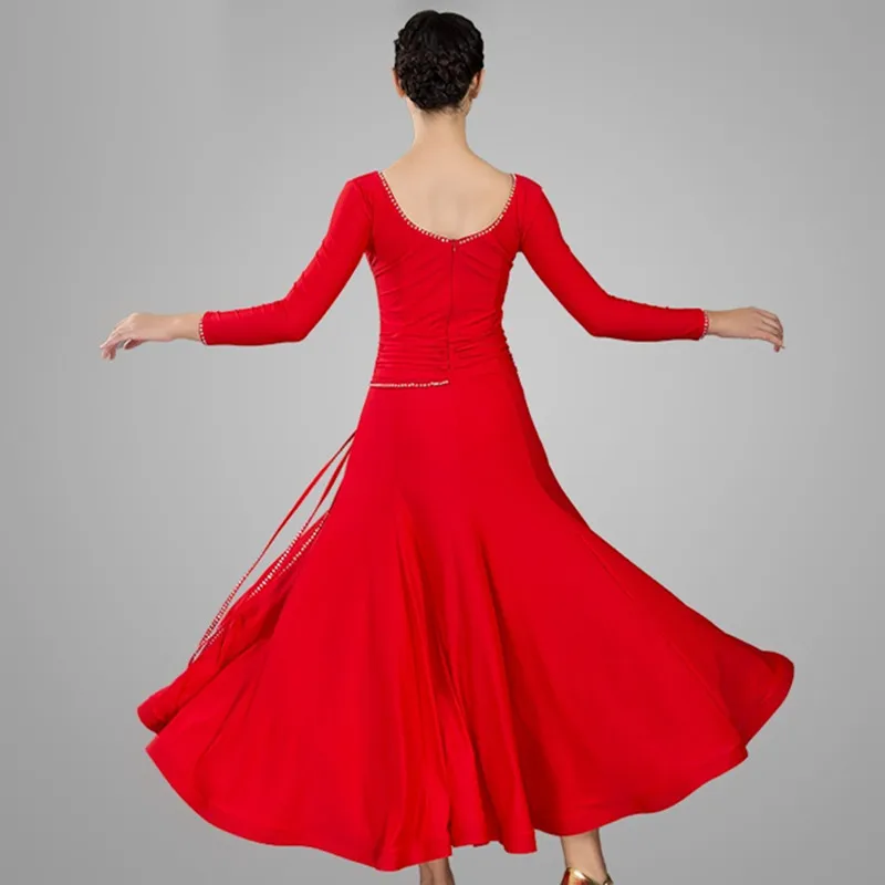 Бальное платье для бальных танцев, Фламенго, camisa, красное платье для танго, Румба, Рейв, танцевальные костюмы, свободное платье, длинное платье с бахромой