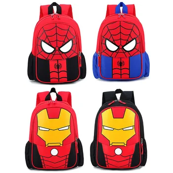 

23*12*30cm Spiderman school bag child iron Man backpack baby kindergarten boy backpack Go out Spring outing Cartoons Marvel