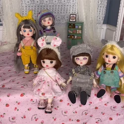 Costume de mode Super Mini poupée princesse mignonne de 16CM, maquillage fait à la main, BJD OB11, corps entier, jouet, cadeau, C1615, échelle 1/8 