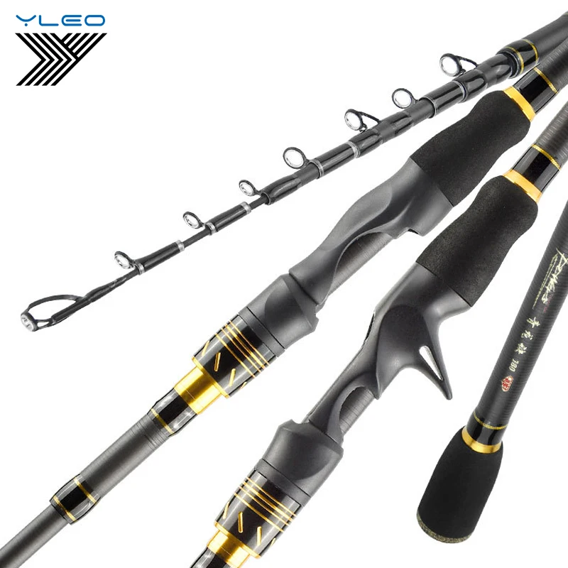 

YLEO New 1.8m 2.1m Fishing Rod Carbon Spinning Casting Rod Travel Fishing Light Lure 5-35g Fishing Rods Tackle