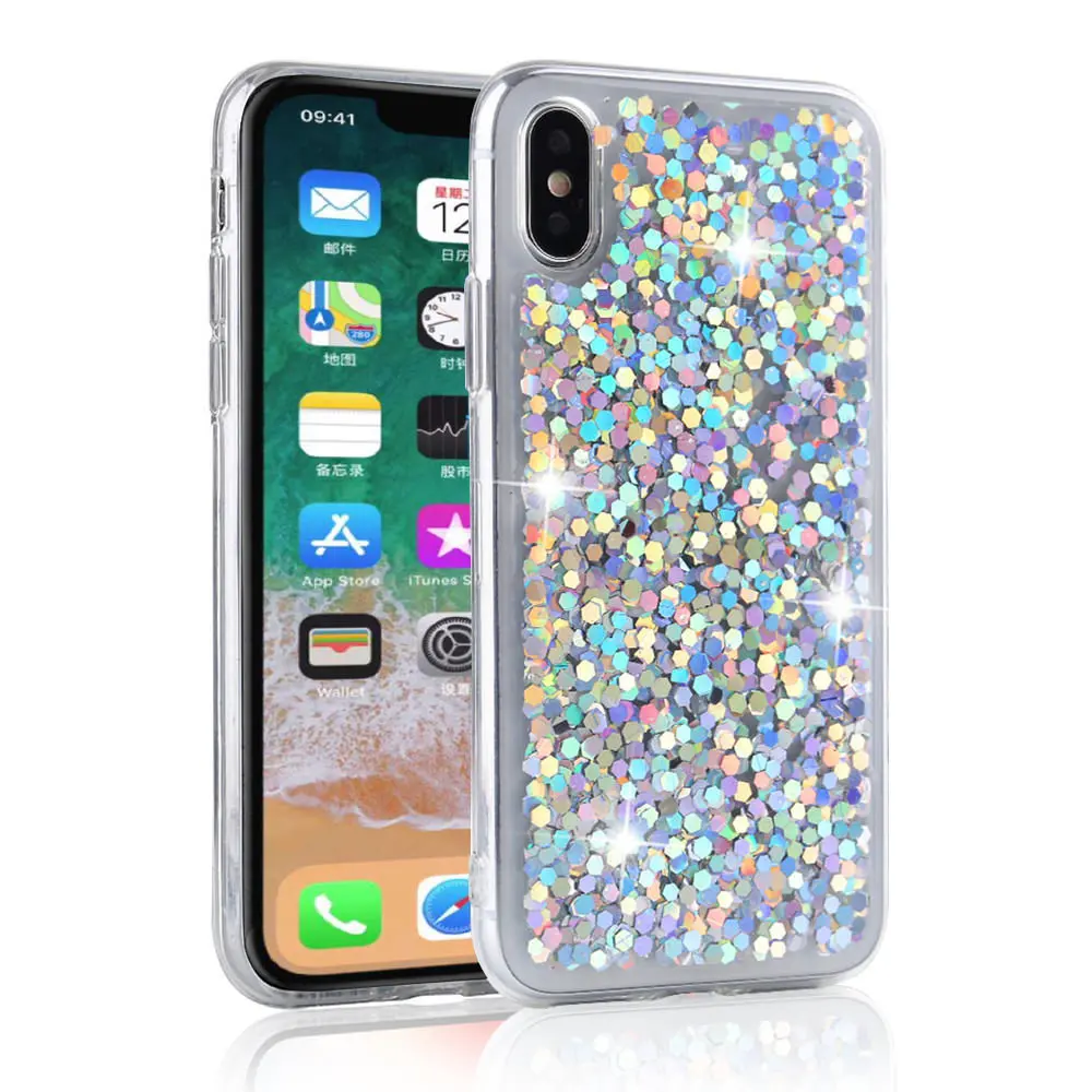 Women Sequins Silicone Case for Samsung Galaxy A71 A70 A51 A40 A30 A20 A21S A10 Bling Glitter Soft Phone Cover For A50 | Мобильные
