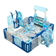 Детская игровая площадка оборудование для игр в помещении детская площадка семейная игровая площадка горка качели комбинация забор Озорной замок