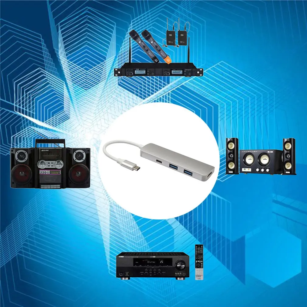 4/5 в 1 usb-хаб USB 3,0 адаптер конвертер HDMI 4K type-C с PD быстрой зарядки USBC подключен для Pro huawei Matebook