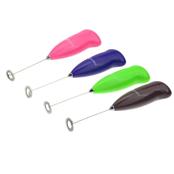 

1pcs Four Color Stainless Steel Hand-Held Home Kitchen Electric Egg Beater Mini Coffee And Milk Tea Mixer Daily Useful Tools