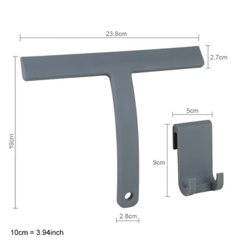 

Shower Squeegee Window Glass Wiper Scraper Cleaner with Silicone Hook Bathroom B85C