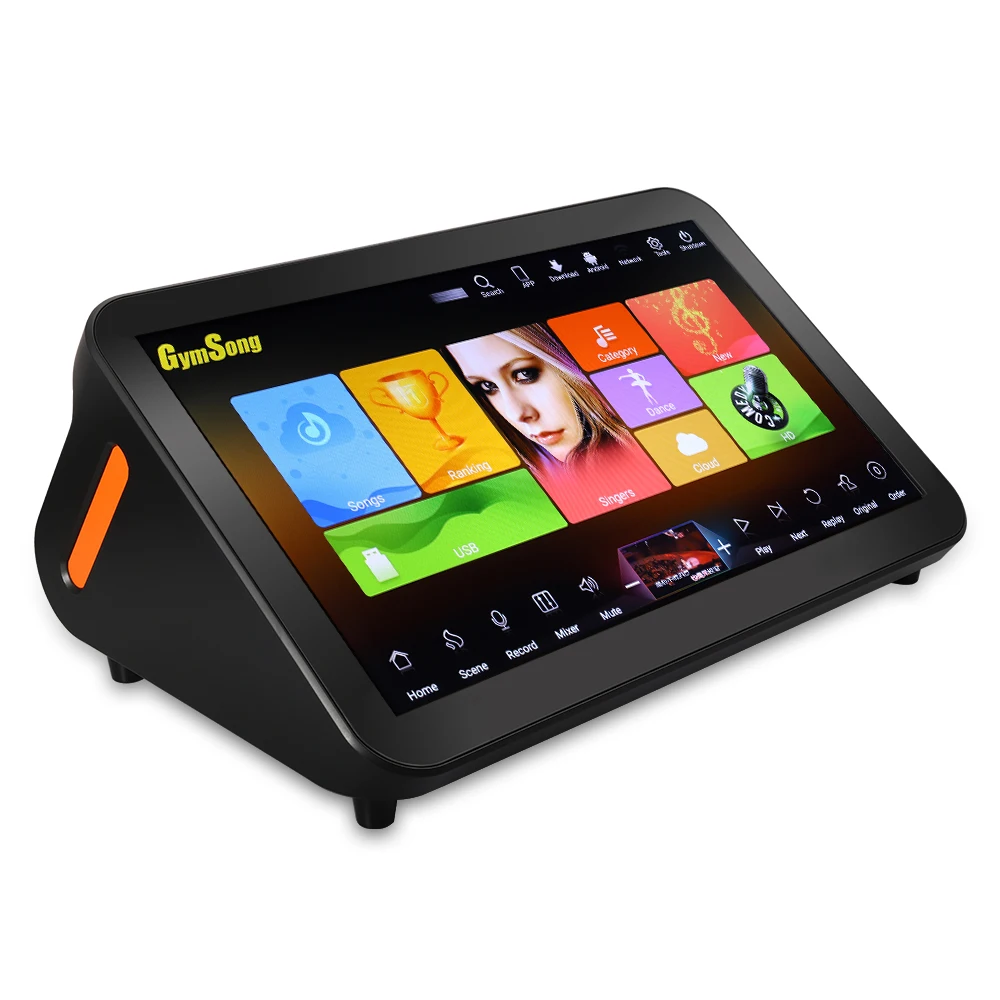 GymSong 15.6" Home KTV Sing Karaoke Player Machine Android with 2TB HDD Songs Touch Screen Karaoke System