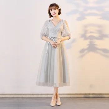 

J068 bridesmaid dresses vestido de fiesta de boda robes sukienki na wesele woman kleider mujer elegante invitada corto brindes