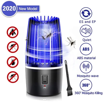 

2020 Hot Selling 2 in 1 USB Rechargeable Mosquito Killer Lamps High /Low Light UV Mosquito Zapper Lamp For Bedroom Garden