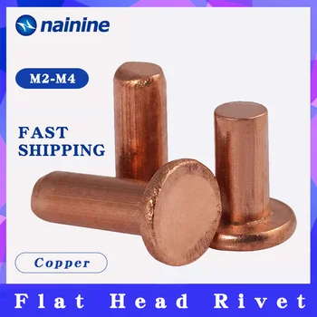 

[M2 M2.5 M3 M4 M5 M6] Copper Solid Rivets Knock Flat Head Rivet GB109