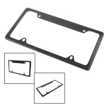 

Real Carbon Fiber Standard Size License Plate Frame Cover Universal For USA Automobile Auto Car