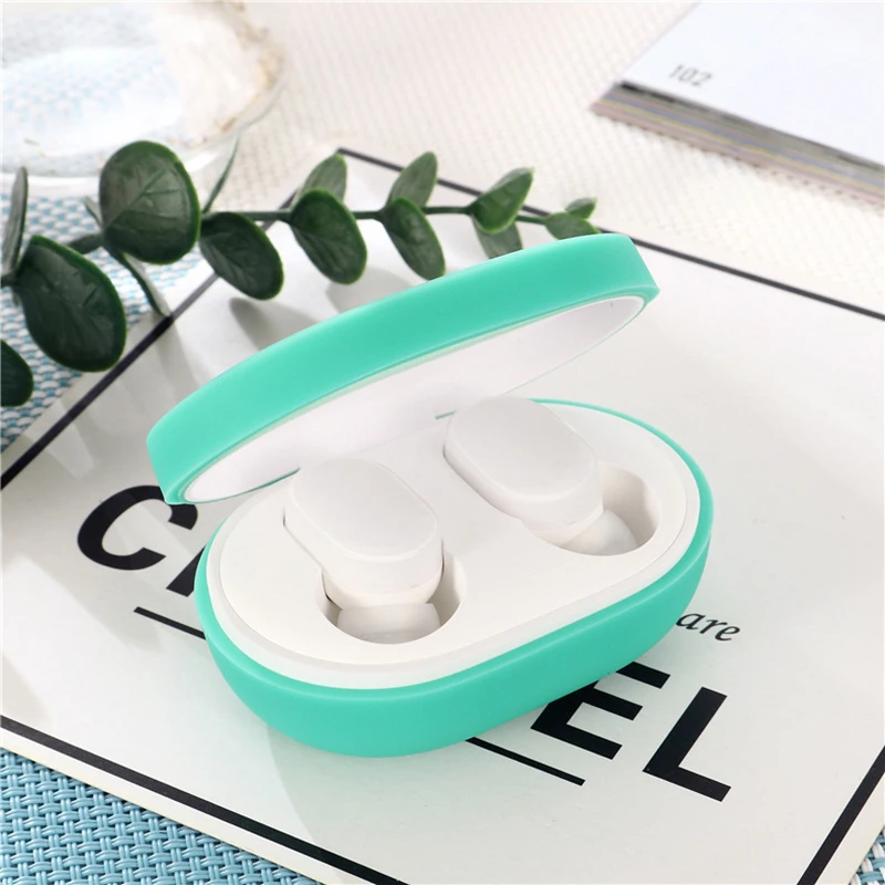 Силиконовый чехол для наушников с Bluetooth для Redmi Airdots/Xiaomi Airdots Lite простое беспроводное покрытие для наушников Мягкий защитный чехол
