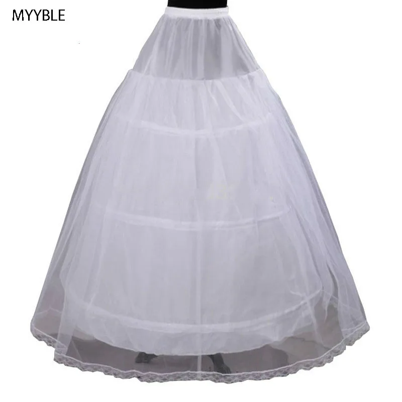 MYYBLE Cheap Price Hot Sale 2 layer 3 Hoop Elastic Waist Bridal Gown Drawstring Dress Petticoat Underskirt Crinoline Wedding