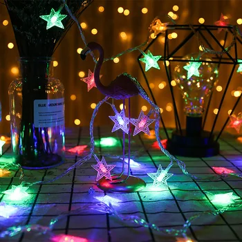 

LED Star String Light USB Operated Fairy Lights 1M-6M/10-40LEDs LED String Light for Holiday Wedding Party Christmas Decor D30
