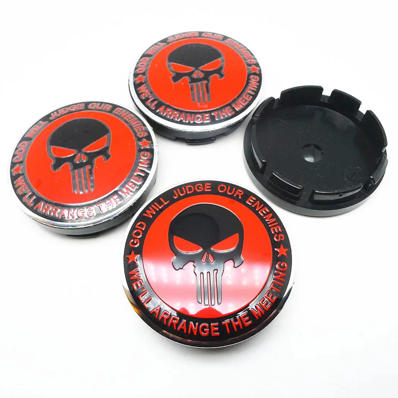 56mm Aluminium Punisher Schädel Logo Emblem Abzeichen Aufkleber