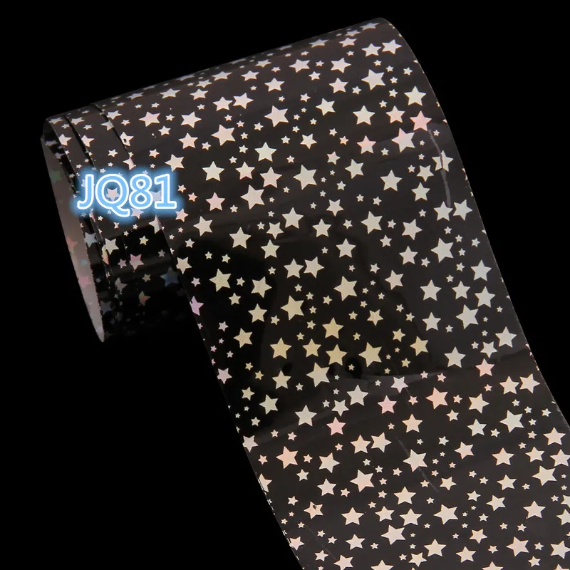 81 Christmas Sticker On Nails DIY Nail Art Transfer Foil 3D Snowflake Flowers Star Adhesive Tips Gel Polish Accessories 4*100cm - Цвет: 81