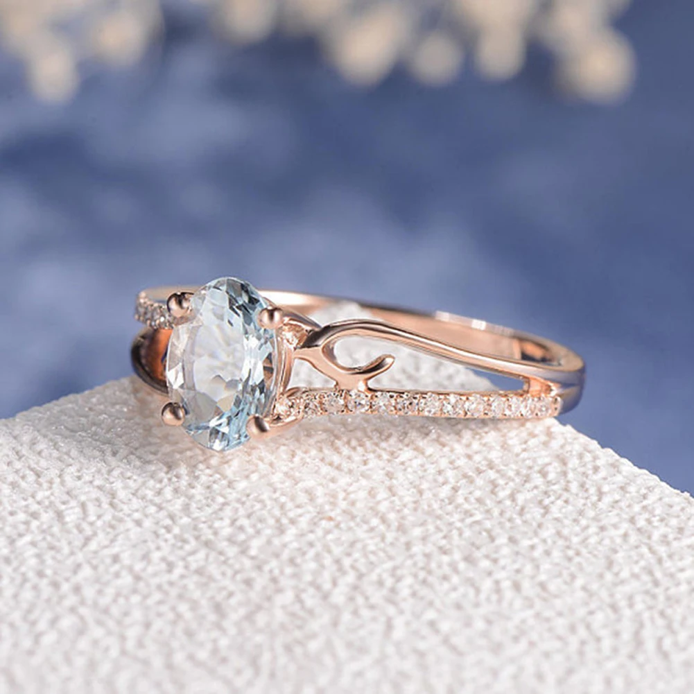 1 шт., модные классические обручальные кольца с кристаллами розового золота для женщин, женское элегантное овальное обручальное кольцо, простой подарок, Ювелирное Украшение