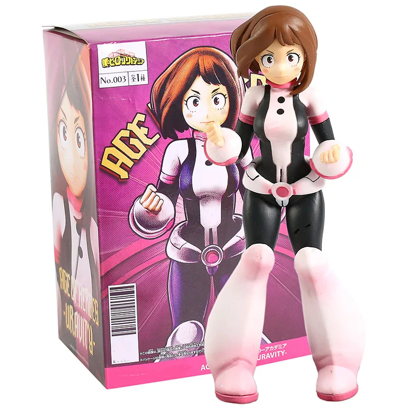 Аниме 1/8 масштаб Раскрашенная фигурка My Hero Academia Ochaco Uraraka возраст героев Uravity ПВХ