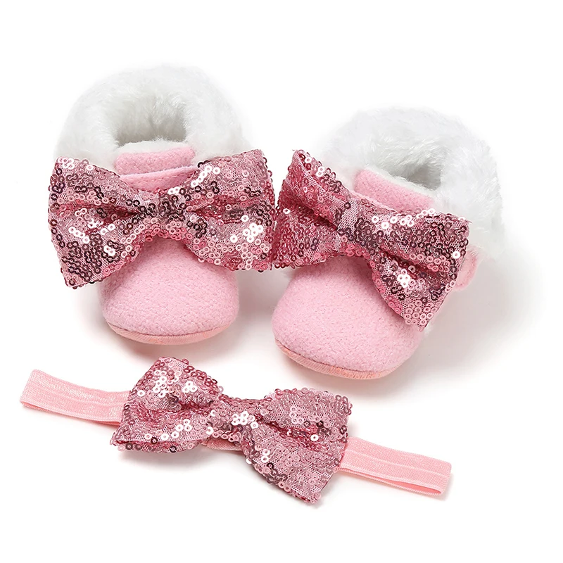 

Kid Children Bling Flower Girl Snow Boots Baby Shoes Toddler Warm Winter Flower Baby Boots Little Girl Shoes Newborn Snekers