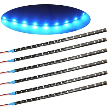 

6Pcs Flexible DC12V 30cm LED Light Strips 2W 12 Light Beads DIY Decoration Lamps Waterproof For Car Motorcycle