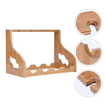 

Bamboo Red Wine Rack Wine Bottles Holder Wine Display Rack for Home Bar