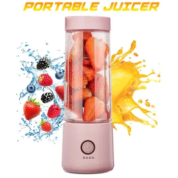 

USB Rechargeable Electric Fruit Juicer Maker Cup Portable Smoothie Maker Blender Machine Orange Juicer Juicing Bottle