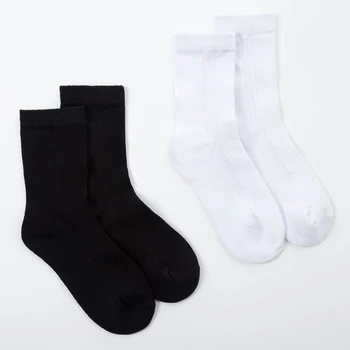 

Set of teenage socks 2 pairs "Bamboo", 22-24 cm, black / white 4601204