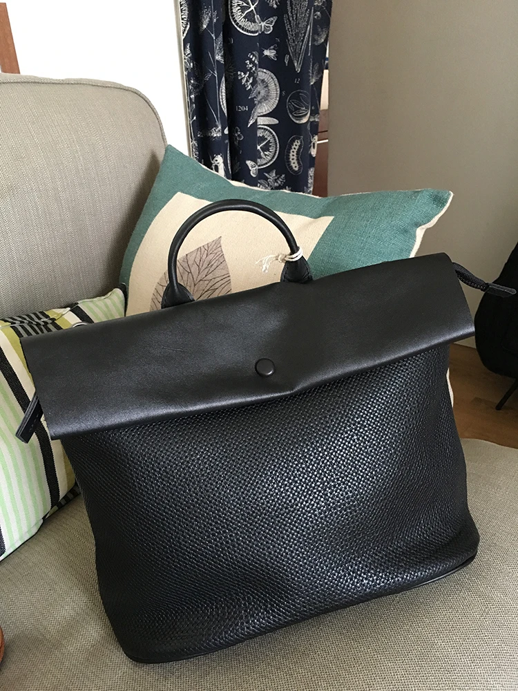Vendange женская сумка на плечо кожаная сумка ручной работы модная простая повседневная открытая женская сумка 2592 - Цвет: black