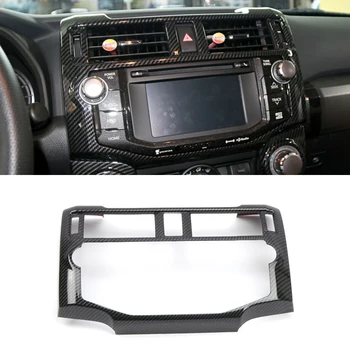 

For Toyota 4Runner 2014-2019 accessories ABS Carbon Fiber Style Interior Dashboard Navigation Display Cover Trim Car Styling