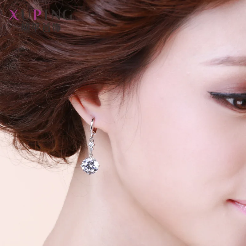 

Gold-plated and zircon long fashion ladies earrings Women's birthday Party accessories