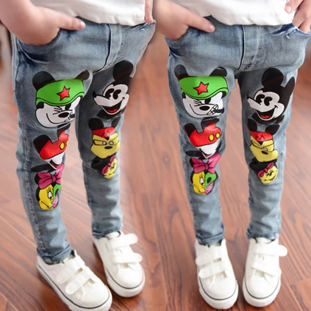 Spring Autumn New Kids Girls Jeans Children Jeans pants Baby Denim Pants Girl Long Trousers Clothing Spring and Autumn