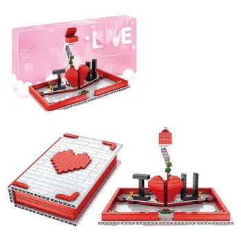 

758Pcs Moc Small Particles Love 520 Creative Toys The Romantic Story Book Building Blocks For Children Kid Educational Toys Gift