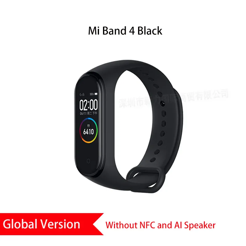 Глобальная версия Xiaomi mi Band 4 mi band 4 Bluetooth Смарт-браслет пульсометр фитнес-браслет китайская версия - Цвет: GL Version