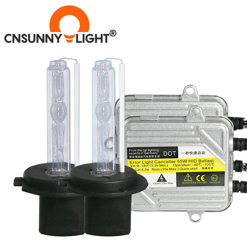 CNSUNNY супер яркий автомобильный ксеноновый светильник H7 H11 H4 55 Вт HID комплект