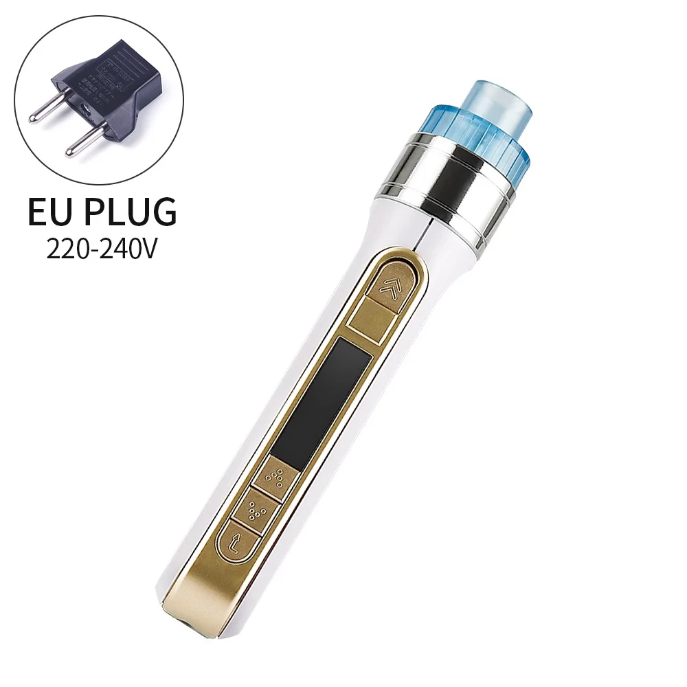 Gold EU plug 3D умный пистолет для инъекций воды мезотерапия ручной мезо инжектор ручка для омоложения кожи удаление морщин и мешочек инструменты для ухода за кожей - Цвет: Gold EU plug