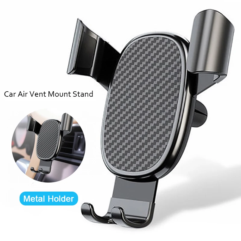 

Car Phone Holder Car Air Vent Mount Stand No Magnetic Mobile Phone Holder Universal Gravity Smartphone Cell Support