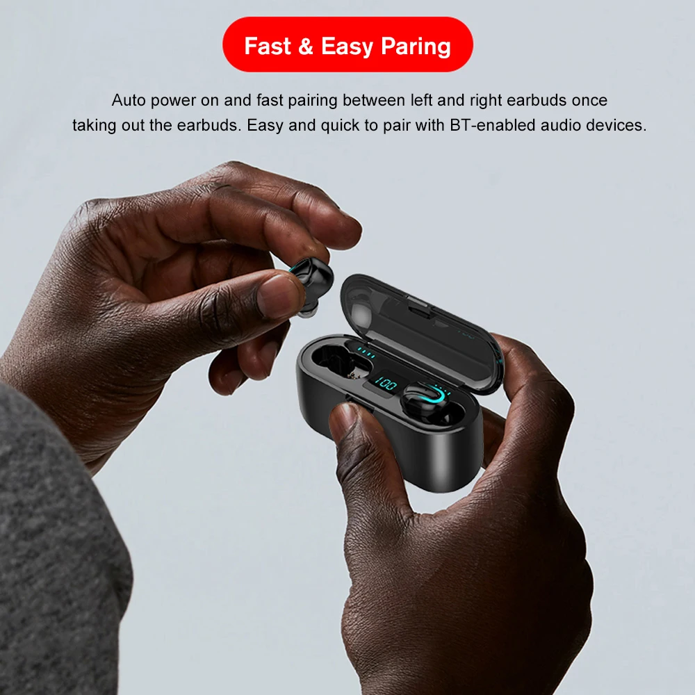 Joinrun TWS беспроводная Bluetooth гарнитура Водонепроницаемая 8D объемный звук ЖК-экран цифровой дисплей HD микрофон музыка HiFi головки