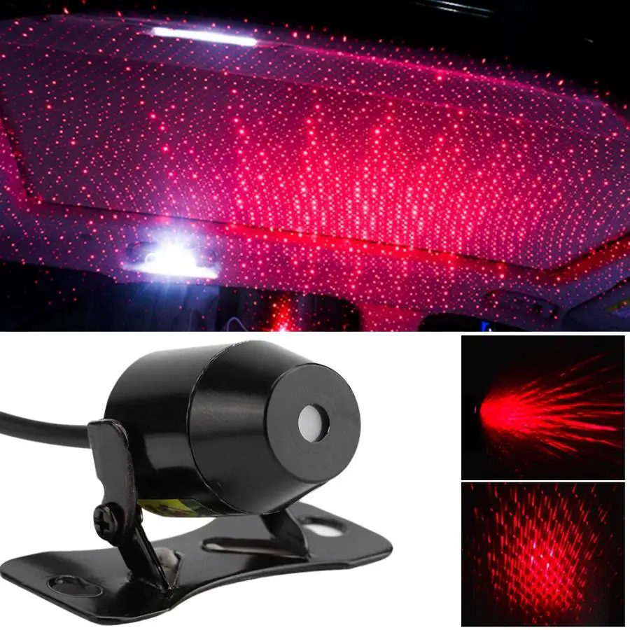 

USB Car Interior Atmosphere Lamp Roof Light Laser Meteor Remote Control Type Decorative Tool 100mw Atmosphere Lamp