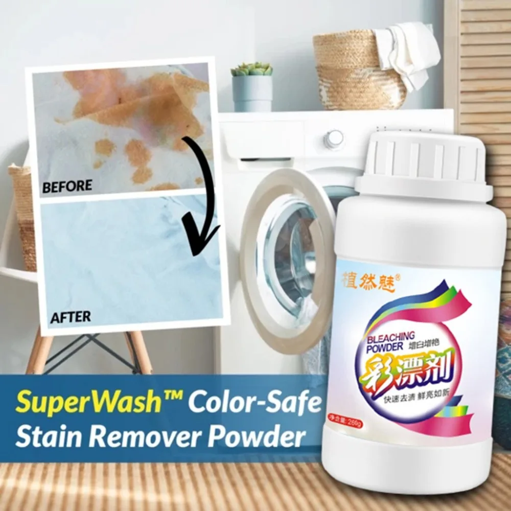 Laundry Detergent Washing Powder Color Proof Bleach  Powder Stain Remover Whitening Strong Detergent (1)