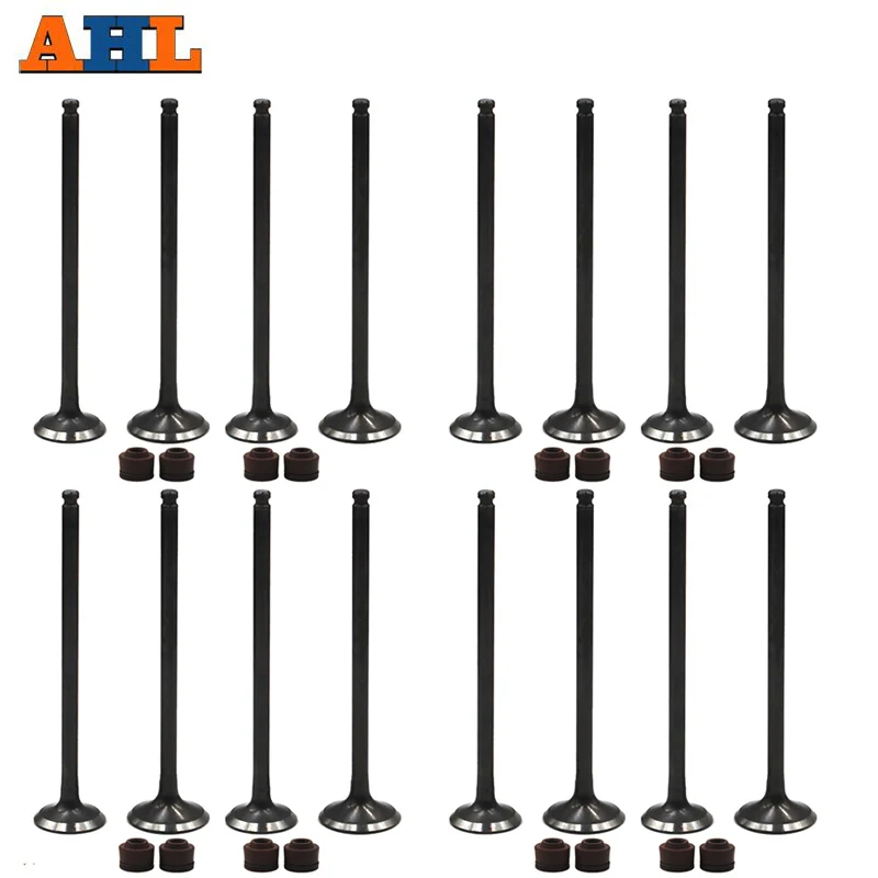 AHL 16pcs Intake & Exhaust Valve Kit With Valve Stem Seals For YAMAHA FZR400RR 3TJ 1990-1994 FZ400 4YR 1997-1998
