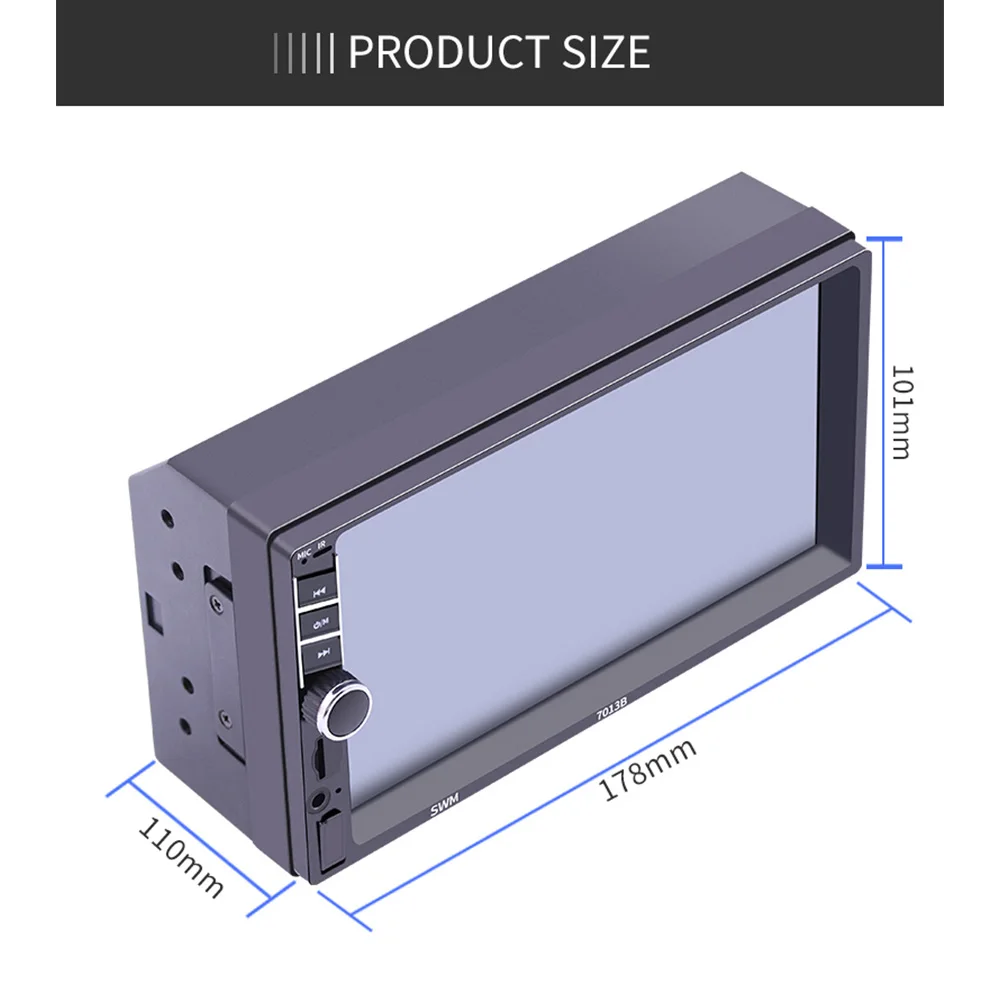 XIAOMI 7013B для грузовиков автомобильный 7 дюймовый HD Сенсорный экран автомобиля Bluetooth Mp5 зарядное устройство для автомобиля с карты хэндс-фри светодиодный ночного видения автомобиля Mp5 плеер