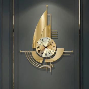 

Gold Luxury Silent Wall Clock Creative Modern Design Living Room Wall Clock Silent Kitchen Relojes De Pared Wall Watch BA60WC