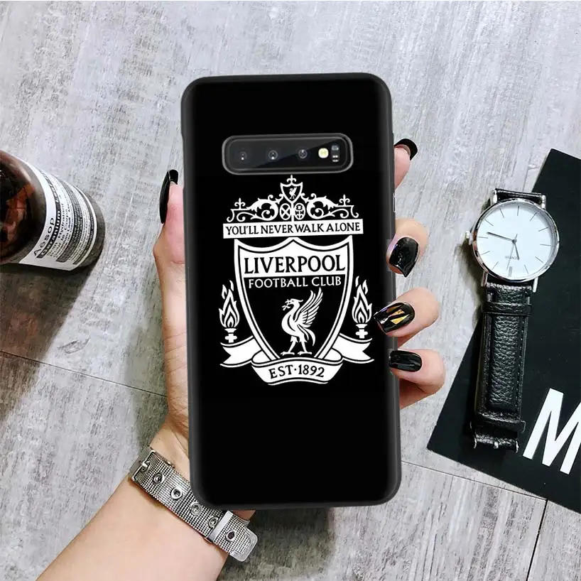Черный чехол Liverpool Club для samsung Galaxy S10+ Plus Lite Note 10 9 8 S9 S8 J4 J6+ Plus S7 S6 Edge, чехол для телефона