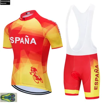 

Spain National TEAM CYCLING JERSEY 20D Bike Shorts Set Ropa Ciclismo Mens Summer Quick Dry Pro Bicycle Maillot Pants Clothing