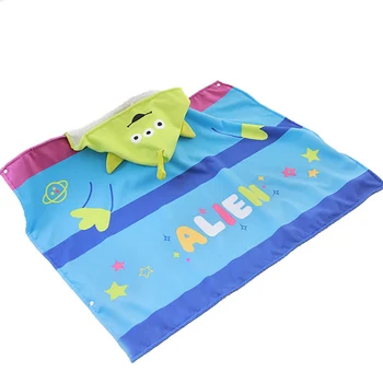 

100*70cm wholesale soft three eye cartoon tippet baby bath towel nap simple blanket transformate to coat gifts for chiristmas