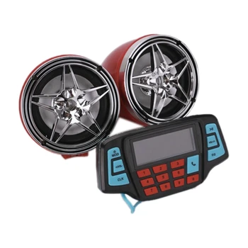 

3 Inch Bluetooth Motorcycle Handlebar Audio System USB FM Radio MP3 Speakers 12V DC